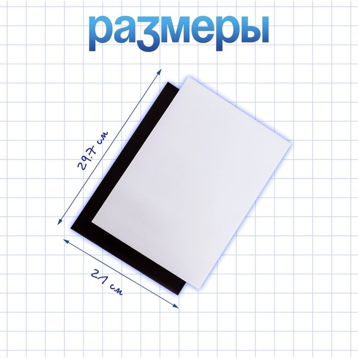 Магнитный винил, с ПВХ поверхностью, TAKE IT EASY, А4, набор 2 шт., толщина 0.3 мм, белый, 21×29.7 см