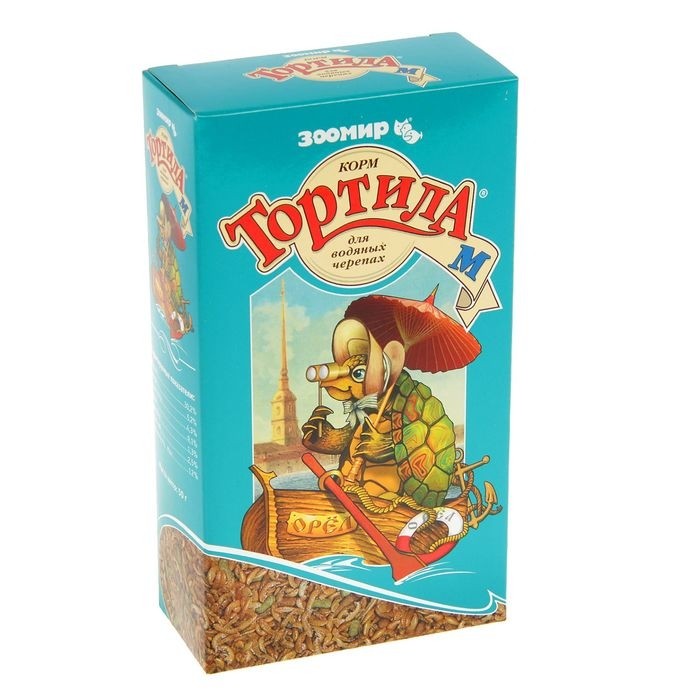 Корм "Тортила М" для водяных черепах, 50 г. (Цена за 2 шт.)