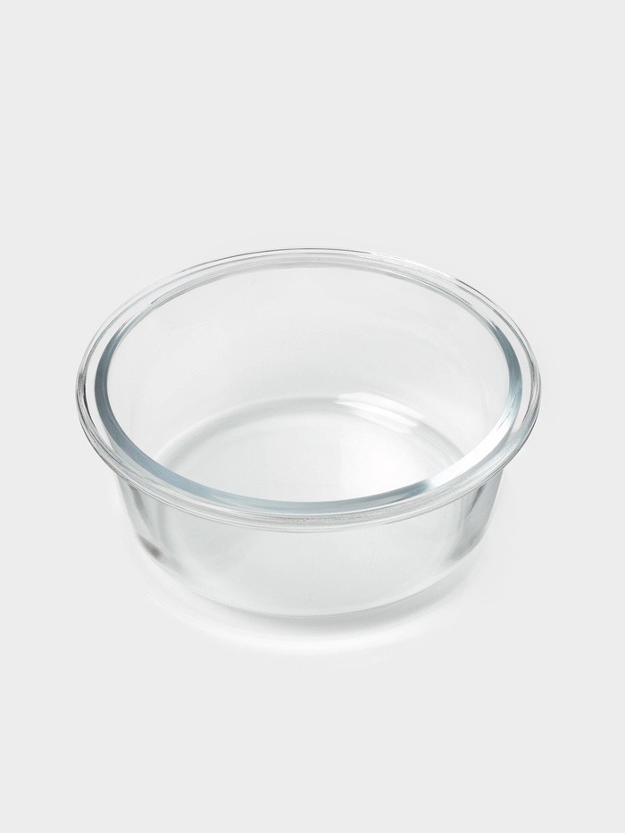 Контейнер Доляна Cook and Freeze, 370 мл, 13.5×6 см, с крышкой, жаропрочное стекло, МИКС