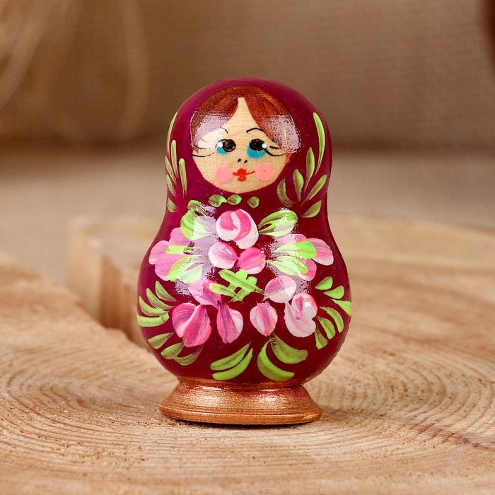 Магнит "Матрёшка", 6х4 см, ручная роспись, микс
