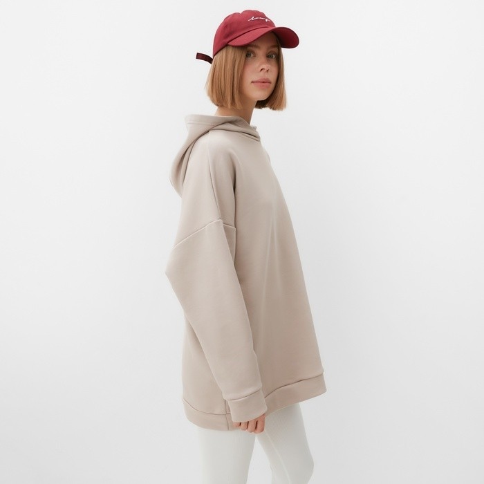 Худи женское MINAKU: Casual Collection цвет бежевый
