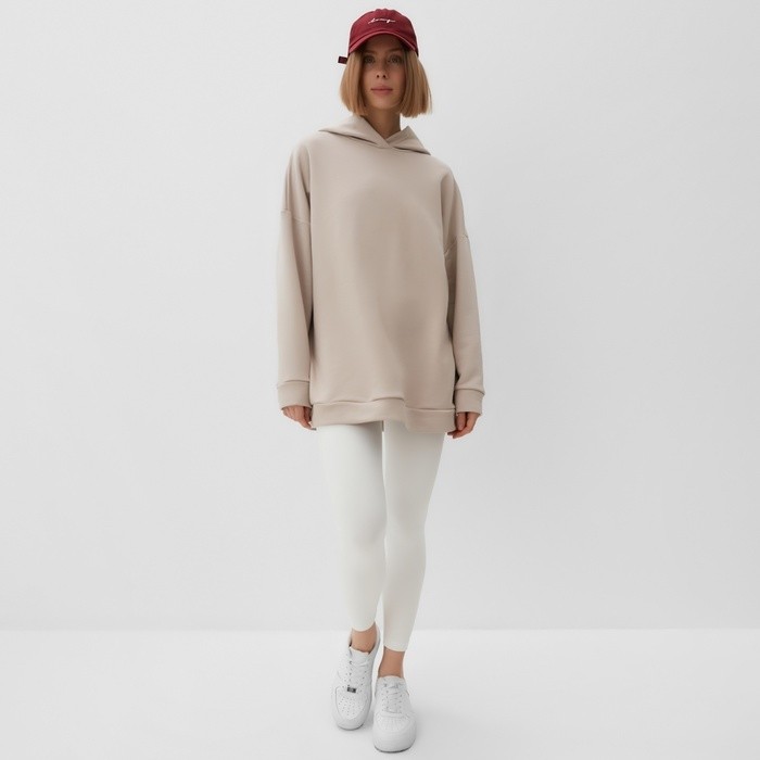 Худи женское MINAKU: Casual Collection цвет бежевый