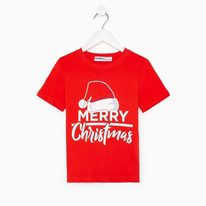 Футболка детская KAFTAN "Merry Christmas" размер 30 (98-104)