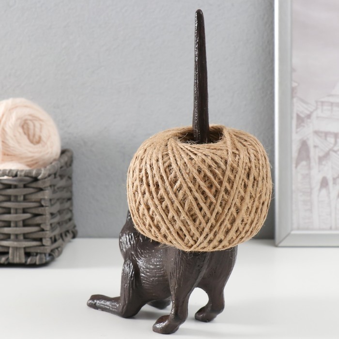 Фигурка-катушка для ниток «Кот», чугун, 12×21.5 см