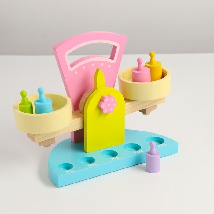 Игровой набор из дерева «Весы» 12.5×27×20 см