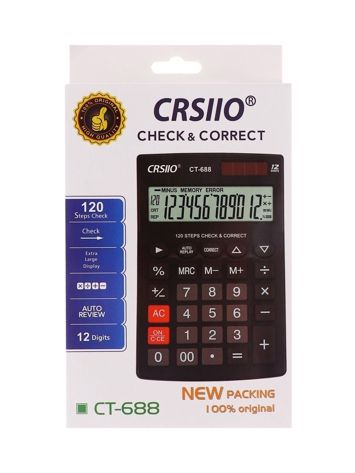 Калькулятор настольный 12-разрядный CT-388, зелёный