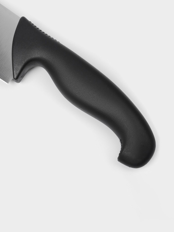 Нож для сыра с двумя ручками Sharp, лезвие 36.3 см, нержавеющая сталь, чёрная ручка