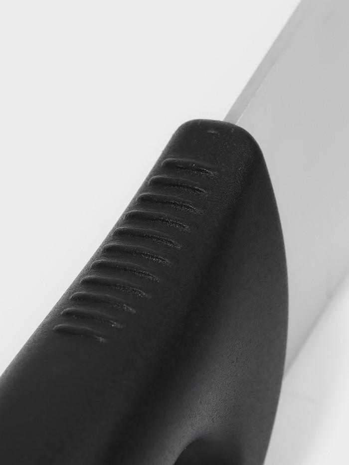Нож для сыра с двумя ручками Sharp, лезвие 36.3 см, нержавеющая сталь, чёрная ручка