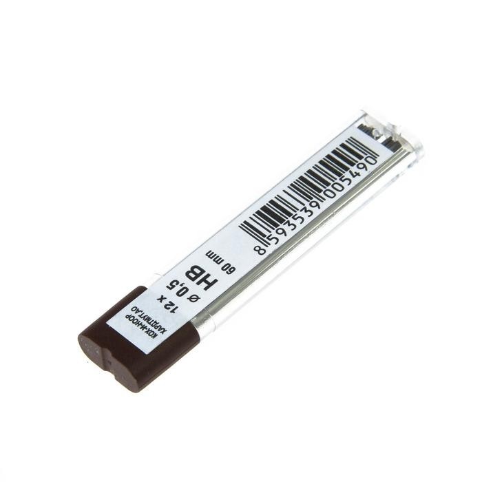 Грифели для механических карандашей 0.5 мм, Koh-I-Noor 4152 HB, 12 штук, в футляре (Цена за 12 шт.)