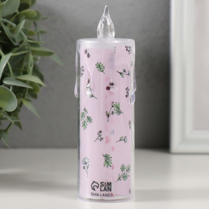 Светодиодная свеча, ночник LED RISALUX «Свадьба», 3×LR1130, 3.8×3.8×12 см