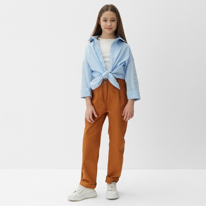 Джинсы для девочки MINAKU: Casual collection KIDS, цвет рыжий