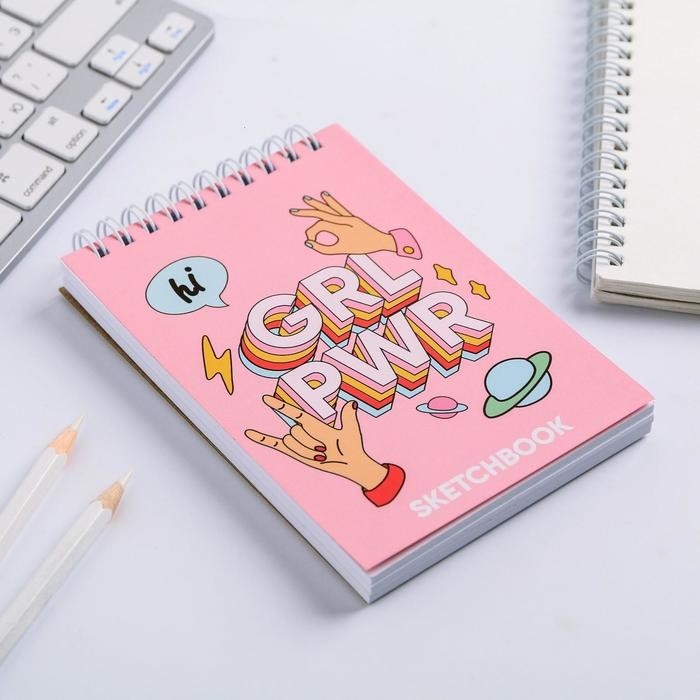 Скетчбук GRL PWR А6, 80 л, 100 г/м