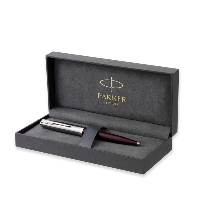Ручка шариковая Parker 51 Core Black CT, в подарочной упаковке, стержень чёрный, корпус бордовый