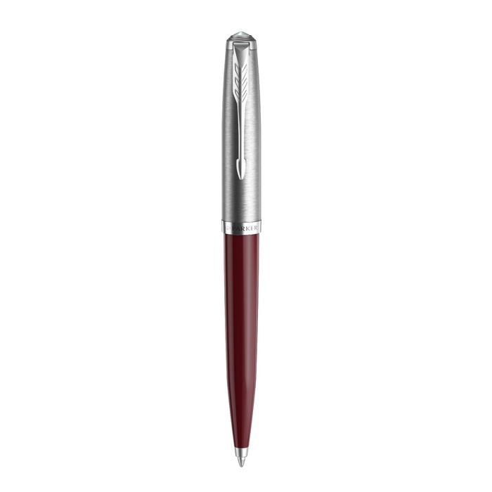 Ручка шариковая Parker 51 Core Black CT, в подарочной упаковке, стержень чёрный, корпус бордовый