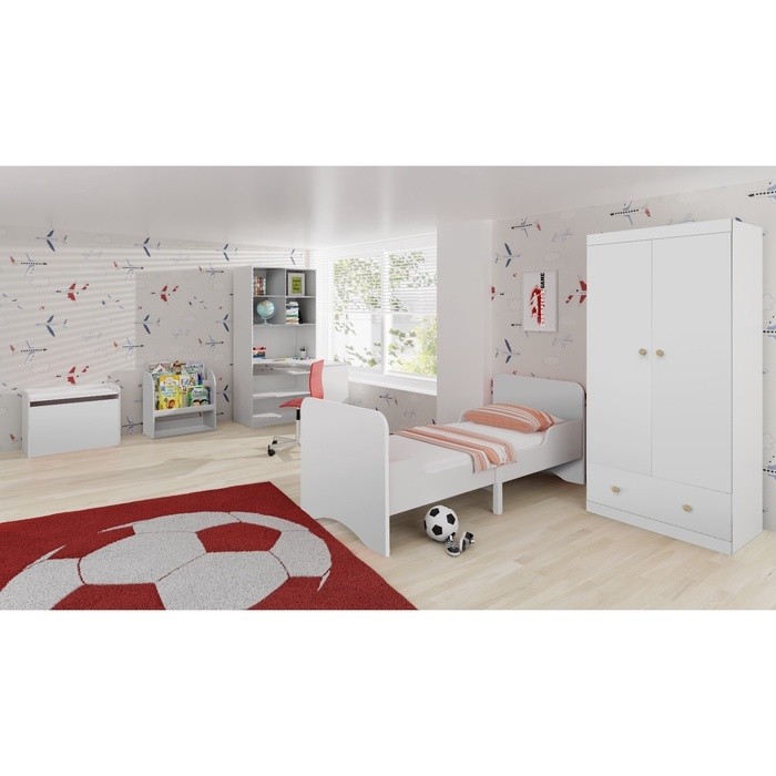 Кровать детская раздвижная Polini kids Fun 3200, 130×80 см, 165×80 см, 200×80 см, белый