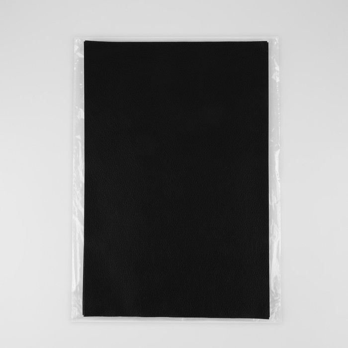 Искусственная кожа, с клеевой основой, 20 × 30 см, 0,5 мм, 3 шт, цвет серый