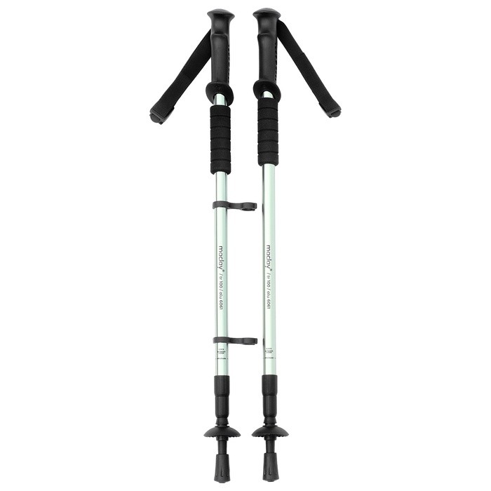 Палки трекинговые maclay Alu 100, телескопические, 3-секционные, до 135 см, 2 шт.