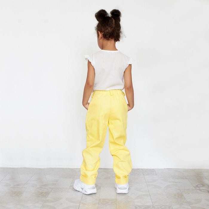 Джинсы для девочки MINAKU: Casual collection KIDS, лимонные