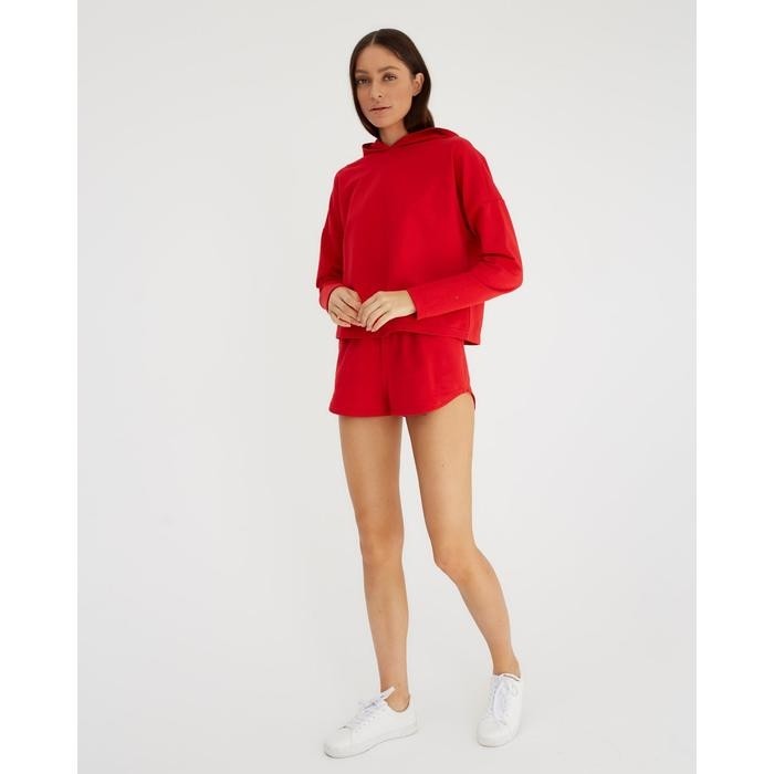 Костюм женский (толстовка и шорты) MIST, р. 48-50, красный
