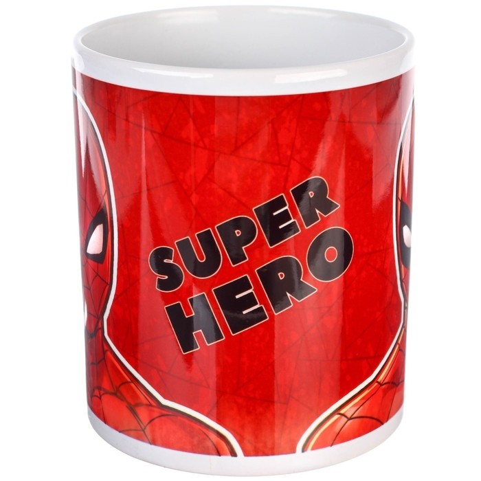 Кружка керамическая детская, сублимация, 350 мл, «Super Hero», Человек-паук
