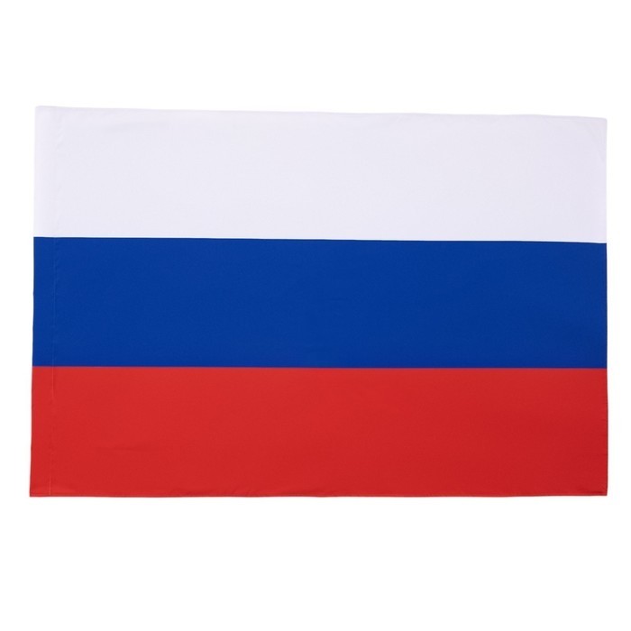 Флаг России, 90×135 см, двусторонний, полиэфирный шёлк, без древка