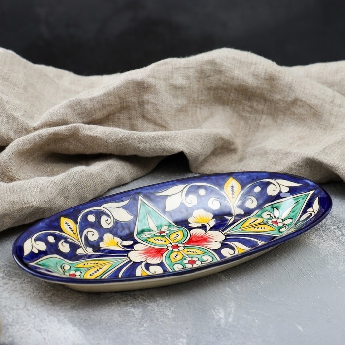Селёдочница Риштанская Керамика, 24 см, керамика, микс
