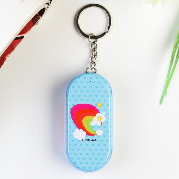 Мини-шкатулка брелок на кольце «Сердечки/Бабочки», 2.1×7×3 см, МИКС (Цена за 12 шт.)