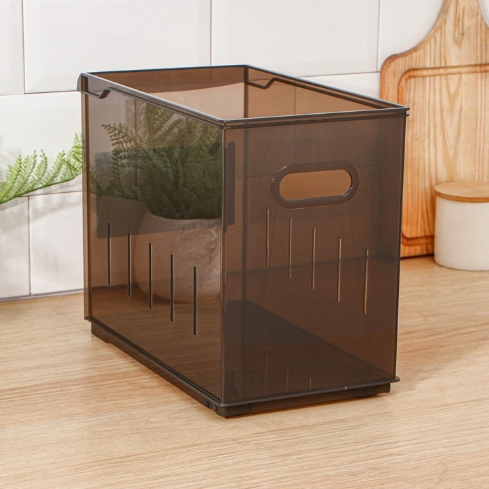 Контейнер для хранения без крышки OPTIMA, 10.6 л, 16.8×30.5×24.2 см, коричневый