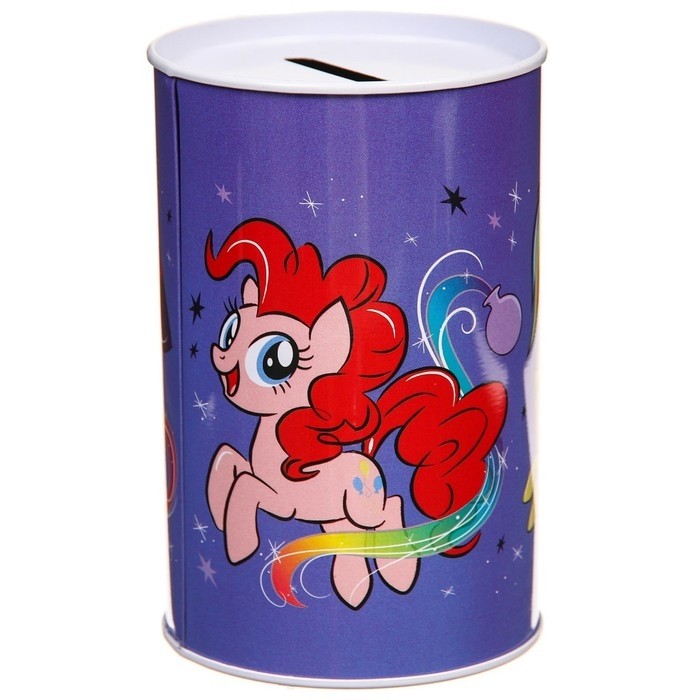 Копилка металлическая, 6.5 см × 6.5 см × 12 см Make your own magic, My Little Pony