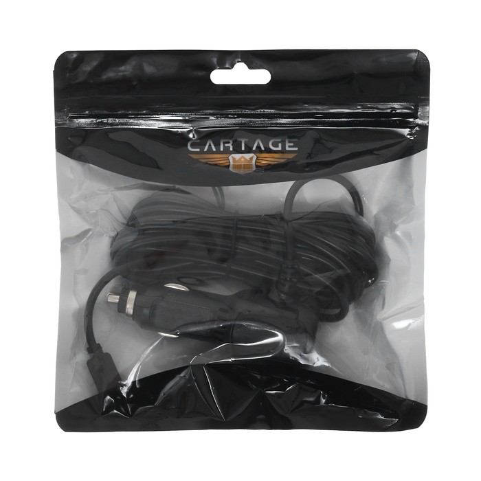 Зарядное устройство Cartage, micro USB, 2 USB 3,4 А, 5 В, провод 3,5 м